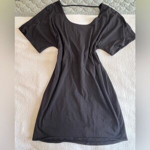 Open-Back Black Mini Dress